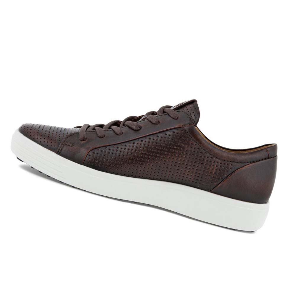 Pánské Boty Casual Ecco Soft 7 Laced Káva | CZ 477RVD